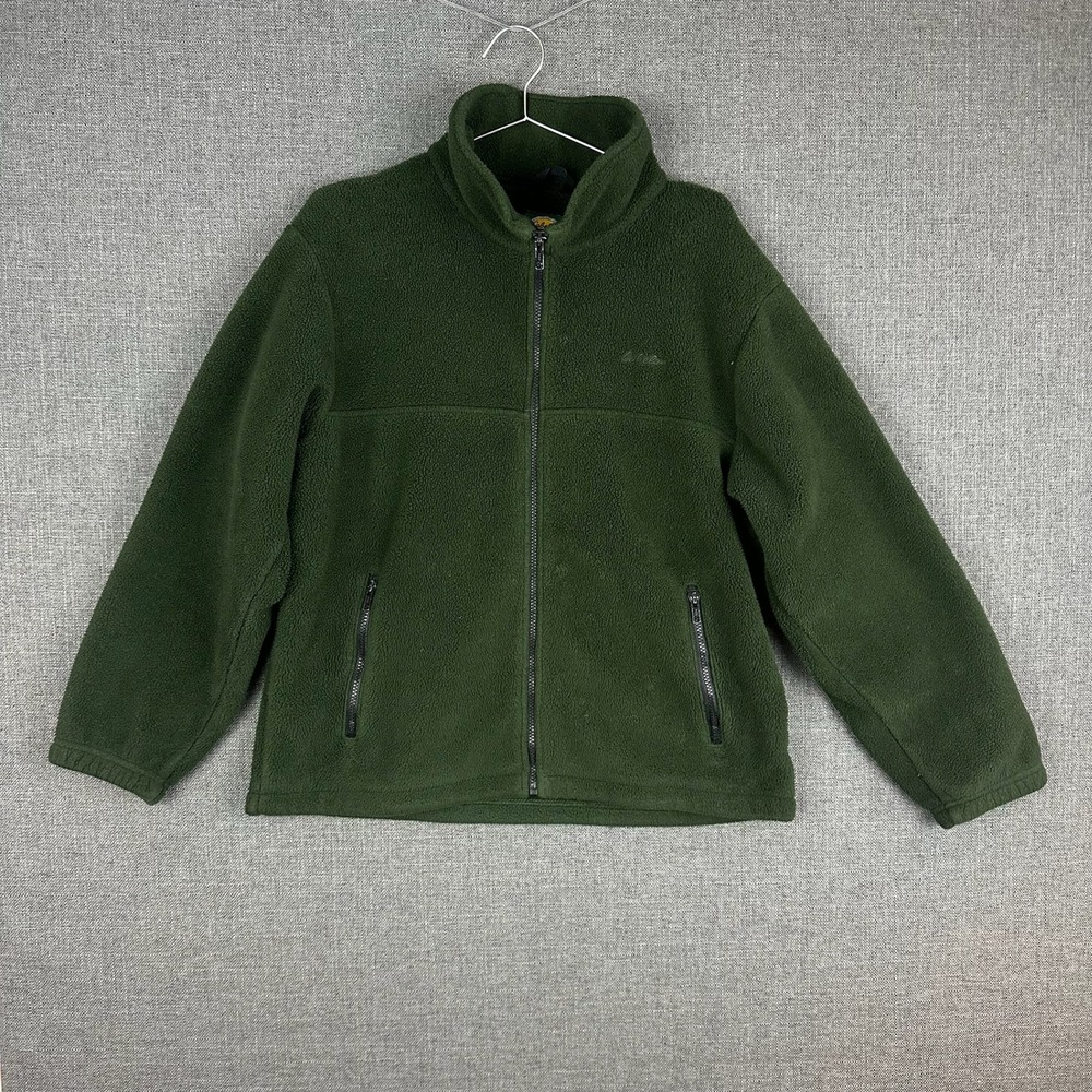 Cabela's Fleece Jacket Small Full Zip Forest Green‎ Outdoor Hiking Activewear